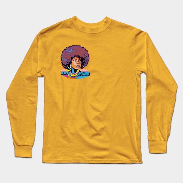 Angela Davis - Black Power Long Sleeve T-Shirt by 3coo